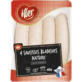 Saucisse blanche nature - x 4 (400g)