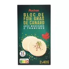 Bloc de foie gras de canard entier avec morceaux (80g)