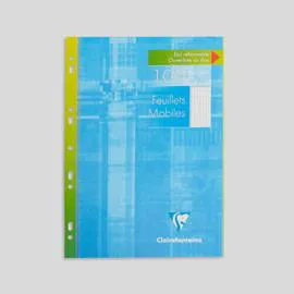 CLAIREFONTAINE 100 feuilles simples A4, grands carreaux, perforées l'unité
