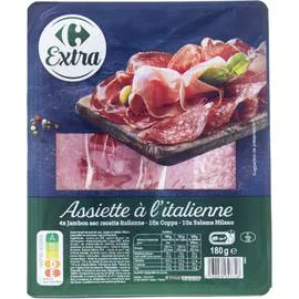 Plateau charcuterie jambon sec coppa salame (180g)