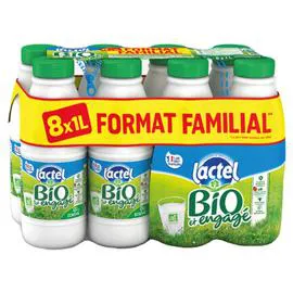Lait Bio Ecrémé UHT (8x1l)