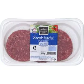 Steak haché pur boeuf 5% MG (375g)