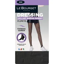 Collant femme fantaisie noir T1/2 (l'unité)