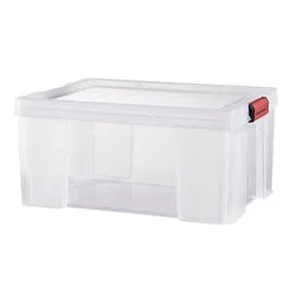 Boîte de rangement clip and store 27L transparent (l'unité)