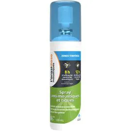 Spray Anti-Moustiques Et Tiques Zones Tempérées (100ml)