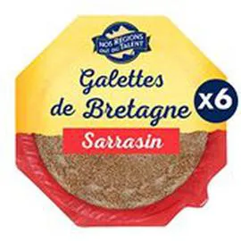 NOS RÉGIONS ONT DU TALENT Galettes sarrasin Bretagne x6 300g