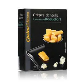 CASINO DÉLICES Crèpes Dentelle - Fourrées Roquefort 65g