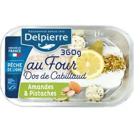 DELPIERRE Dos de cabillaud MSC amandes pistaches basilic ASC 360g