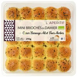 Damier brioché coeur fondant fromage ail fines herbes (290g)