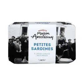 MAISON AROSTÉGUY Petites sardines à l'huile d'olive 20/25 pièces 81g