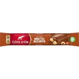 Barre chocolatée au lait et noisettes (45g)