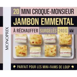 Mini croque-monsieur jambon emmental (240g)