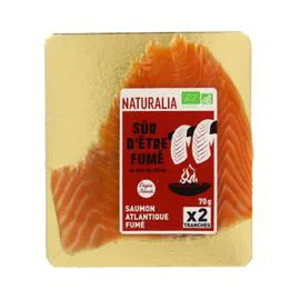 NATURALIA Saumon Fumé d'Atlantique Bio X2 70g