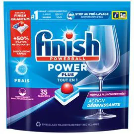 FINISH Powerball Tablette Lave-Vaisselle Power Plus Tout en 1 - x35 560g