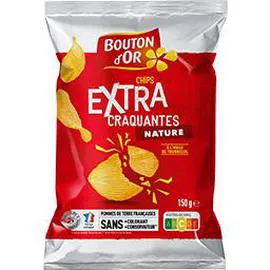 BOUTON D'OR Chips extra craquantes nature 150g