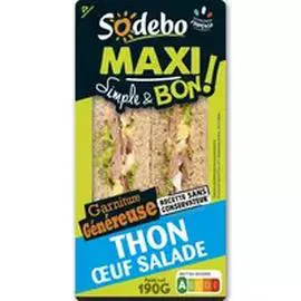 Sandwich maxi simple & bon thon oeuf salade (190g)
