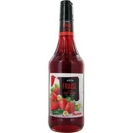Sirop de fraise et fraise des bois bouteille verre (70cl)
