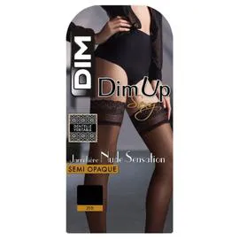 Bas femme noirs Nude sensation semi-opaque T4 (l'unité)