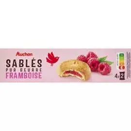 Biscuits sablés fourrés à la framboise (100g)