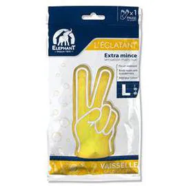 ÉLÉPHANT LBD Gants extra mince taille L 8-8 demi L'Eclatant l'unité