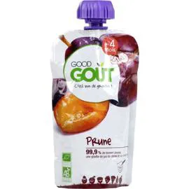 GOOD GOÛT Gourde bébé Bio 4mois Prune 120g