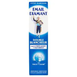 EMAIL DIAMANT Dentifrice double blancheur, éclat immédiat, arôme menthe fraîche 75ml