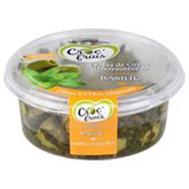Olives vertes dénoyautées basilic (150g)