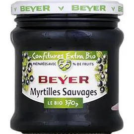 Confiture extra myrtilles sauvages BIO (370g)