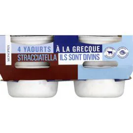 Yaourts à la Grecque Stracciatella (4x150g)