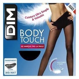 Collant Transparent Ceinture Velouté, Noir, 20D, Body Touch T2 (l'unité)