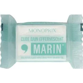 MONOPRIX Cube bain effervescent marin 18g