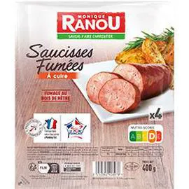 MONIQUE RANOU Saucisses fumées à cuire 400g