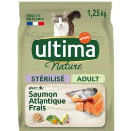 Croquettes pour chat stérilisés au saumon (1,25kg)