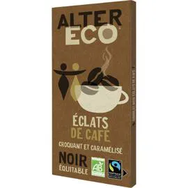 Chocolat noir éclats de café (100g)