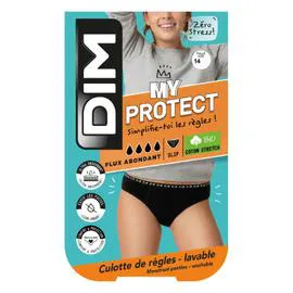 Culotte Menstruelle My Protect Lavable Flux Abondant Noir 14Ans (l'unité)