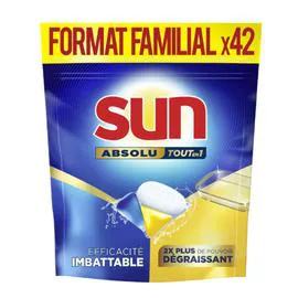 SUN Capsule lave-vaisselle Absolu Dégraissant x42 630g