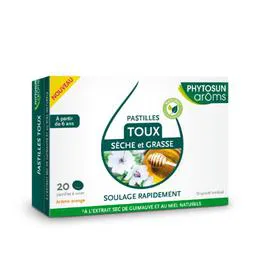 Complément Alimentaire Toux Sèche et Grasse Soulage Rapidemment Arôme Orange (x20)