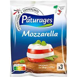 PÂTURAGES Mozzarella 3x120g