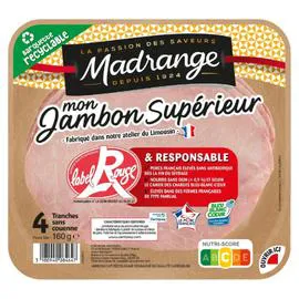 Jambon découenné dégraissé Label Rouge (160g)