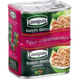 CASSEGRAIN Légumes cuisinés haricots blancs 2x250g