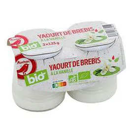 Yaourt arômatisé à la vanille au lait de brebis (2x125g)