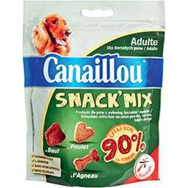 Croquettes Snack'Mix chien adulte riche en viande (100g)