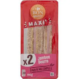 Sandwich maxi jambon beurre (190g)