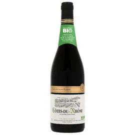 Vin rouge bio AOC Côtes du Rhône (75cl)