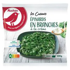 Epinards en branches à la crème (600g)