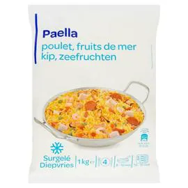 Plat cuisiné paella poulet et fruits de mer (1kg)