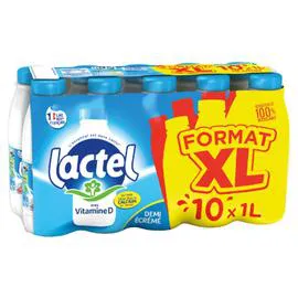 Lait Demi-Ecrémé UHT (10x1l)