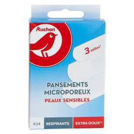 Pansements microporeux peaux sensibles (x24)