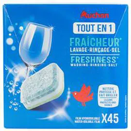Tablettes lave-vaisselle tout en 1 fraîcheur (x45)