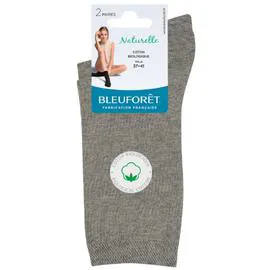 Chaussettes femme gris coton Bio T37/41T (x2)